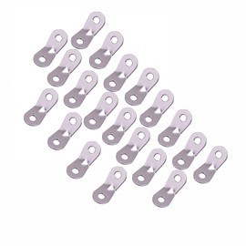 20 Pieces Aluminum Flexible Metal Fittings, Aluminum Flexible Cord Sly Rope Tensioner, Tent Tarp, Rope Tensioner, For Tensioning, Rope Diameter Up To φ0.12 - 0.2 inches (3.0 - 5.5 mm) (Silver)