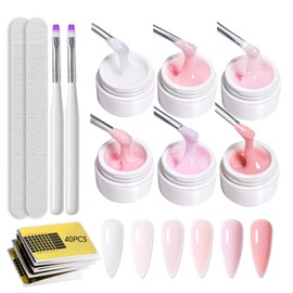 Builder Gel for Gel Nails World of Nails Design Gel 6 Colours Nails UV Gel Set Nail Gel Builder Gel for Gel Nails