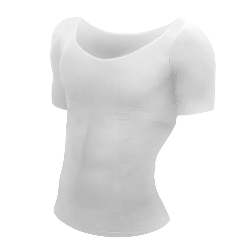 Kingoukin Muscle Shirt Pressurized Under Shirt V Neck Antibacterial Deodorizing,