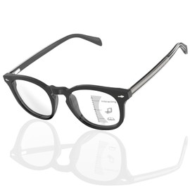 JO Progressive Multifocus Reading Glasses Unisex Progressive Reader (Black, 2, x)