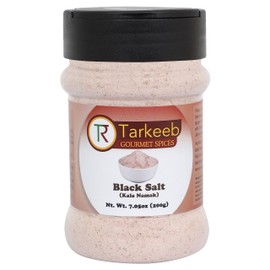 Tarkeeb Black Salt Powder - Indian Himalayan Black Salt (Kala Namak ) 7.05 oz (200g) Shaker Top PET Jar | All Natural | Vegan | No Colors | Gluten Free | NON-GMO | Tofu Scramble Seasoning Natural Egg Taste | Indian Origin |