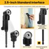 17-Piece Angle Screwdriver Attachment, 105° Angle Attachment for Cordless Screwdriver,
