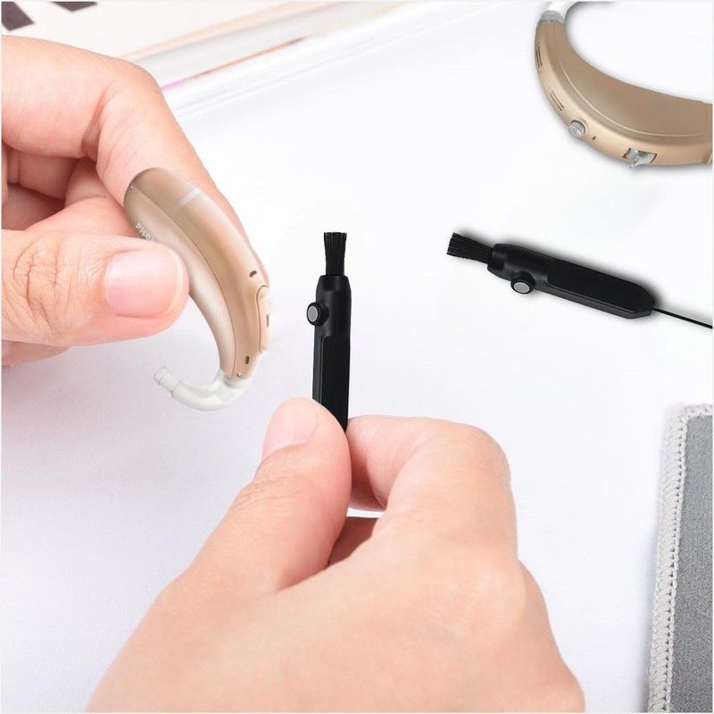 Hearing Amplifier Aid Cleaning Kits with Magnetic Brush & Wire