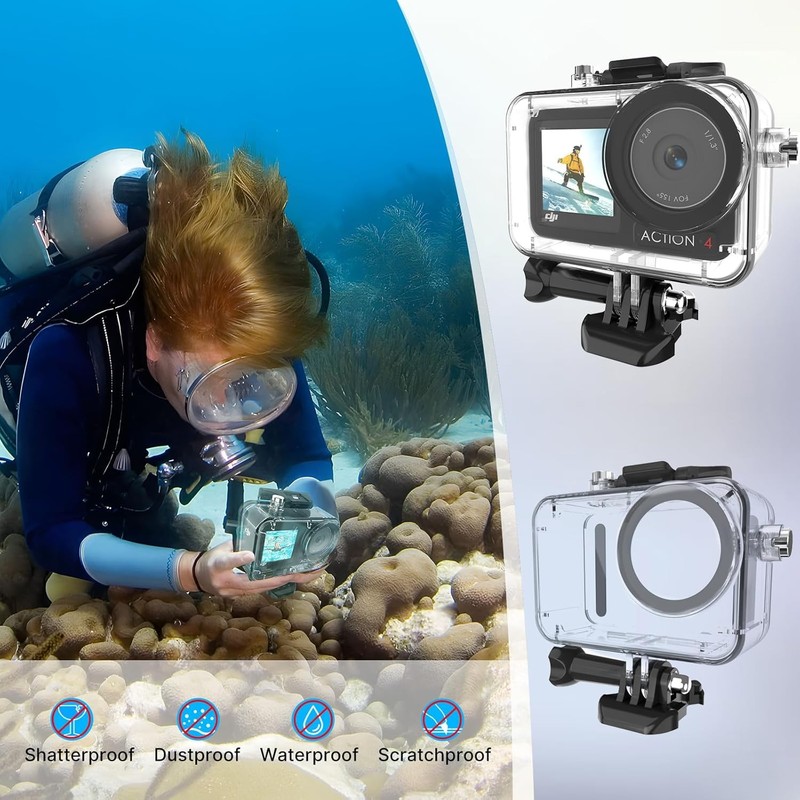 Zarmanuae 50M/164FT Waterproof Housing Case for DJI Osmo Action 5