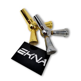 EKNA Shisha Connection Adapter – Set of 2 Hose Connection Shisha – Shisha Hose Adapter – Shisha Adapter Stainless Steel (Set of 2 Silver + Gold)