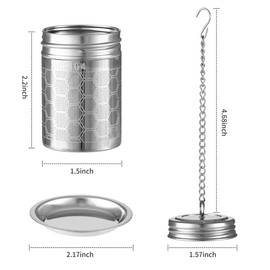 ZHYLUO Tea Strainer for Loose Tea, Pack of 2, Stainless Steel Tea Strainer for Cups, Suitable for Most Tea Cups and Teapots, Dishwasher Safe