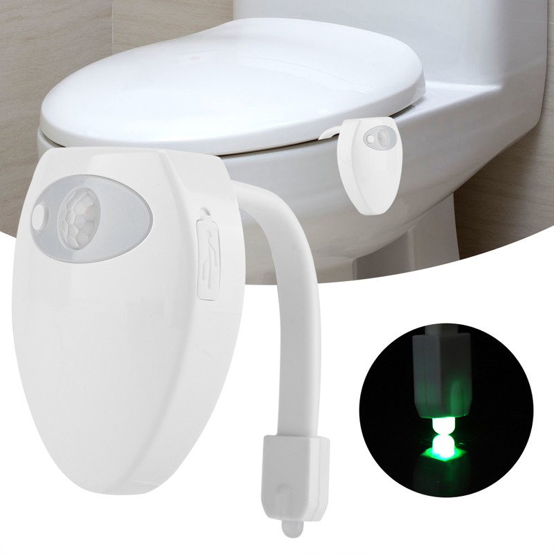 Rechargeable Toilet LED Motion Induction Bathroom Night Light Sensor with