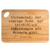 Mr. & Mrs. Panda Bambus - Schneidebrett Spruch Küchenchef: Der