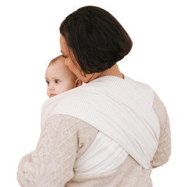 Studio Romeo Duo Baby Carrier with 2 Easy On Headbands, High Quality Certified Organic Cotton Fabric (Striped Linen T2 (L-XL))