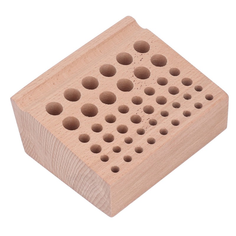 Leather Tool Holder 46 Holes Beech Wood Professional Leather Tool
