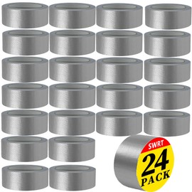 SWRT 24-Pack Silver Heavy Duty Duct Tape Strong Adhesive, 2 Inch x 720 Yd Duct Heavy Duty Waterproof All Weather Gray Duct Tape No Residue Sealing & Patching for Indoor&Outdoor Repair