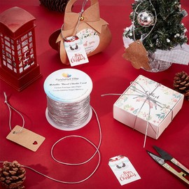 PH PandaHall 1 Roll 100m/Roll 1mm Round Elastic Stretch String Cord for Bracelet Neckelace DIY Jewellery Making, Silver