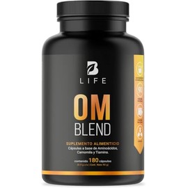 Gaba, Camomila, L-Tirosina, L-Teanina y Vitamina B1. 180 Cpsulas 500 mg. Ingredientes naturales. Om Blend B Life                                      