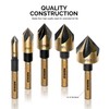 NEIKO 10218A Countersink Drill Bit Set for Wood and Metal,