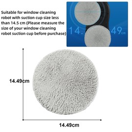 BOLUOYI Replacement Pads for Window Cleaning Robot,Cleaning Pad for Window Cleaner Robot Washable Sweeping Fiber Material and Reusable Microfiber Cloth 12pcs (Round)