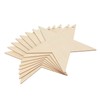 8Pcs Wooden Star Ornaments Blank Unfinished Small Christmas Tree Hanging