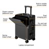 AIWEINY Zipperless Luggage, Polycarbonate Aluminum Hard Shell, Expandable Carry-On Suitcase