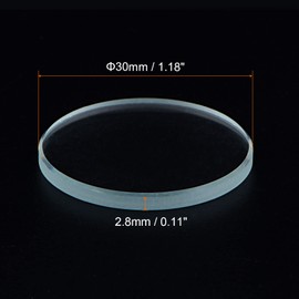 HARFINGTON 3pcs AR-Coating Watch Lens 30mmx2.8mm Round Flat Mineral Watch Crystal Glass