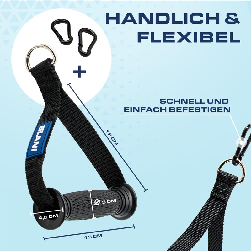 ELANI Lat Pull Handle Cable Pull Handles Fitness Grips Gym