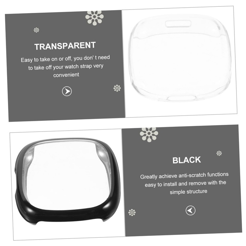 jojofuny 2pcs TPU Watch Case Cover for Full-Coverage Smartwatch Protector