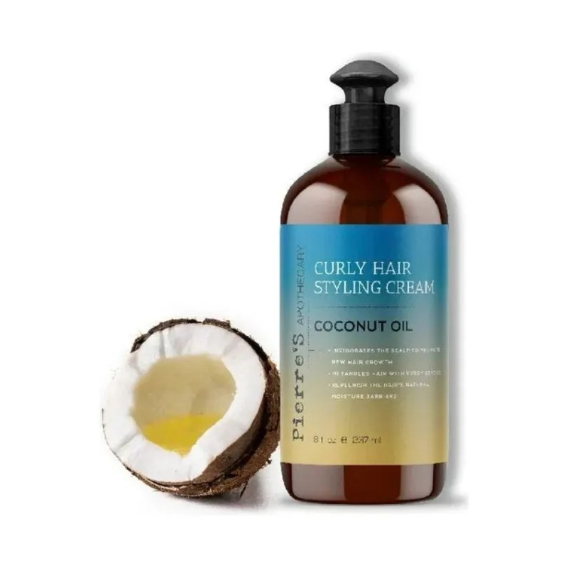 Crema Para Peinar Cabello Rizado Aceite De Coco 237ml Pierre´s
