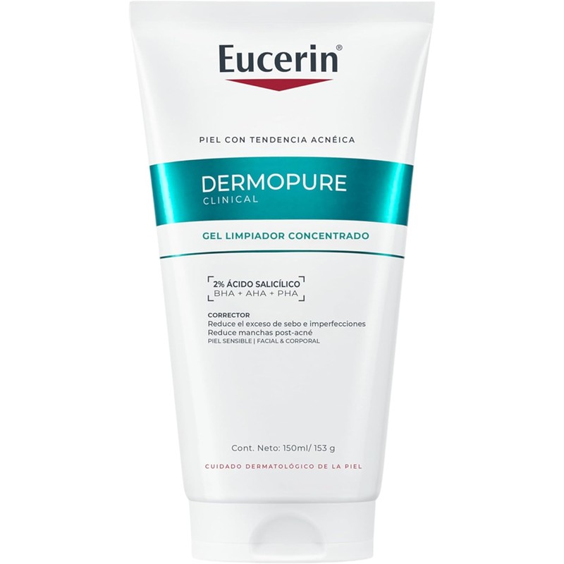 Eucerin DermoPure Gel limpiador facial concentrado (150 ml) con ácido