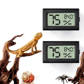 BSRESIN 2PCS Reptile Thermometer Hygrometer for