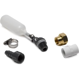 Little Giant AFV-GH Auto Fill Valve / Pump Up Valve, for Ponds, Fountains, Water Features, Aquariums or Reservoirs, White/Black, 566286