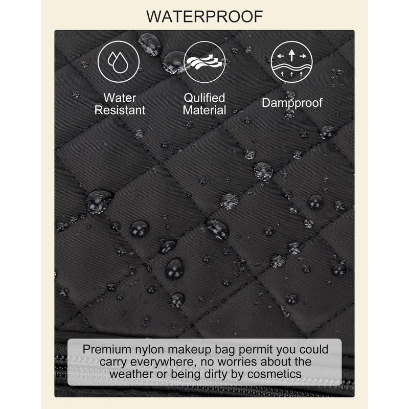 Twofold Makeup Bag, Small Travel Makeup Bag, Protable Makeup Organiser,