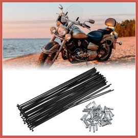 ACROPIX 40 Pcs Bicycle Steel Spokes 14G Bike Spoke 185mm Length with Nipples for Most Bicycle Car Parts