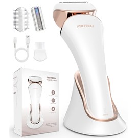 PRITECH Electric Razor for Women - Rechargeable Shaver for Women Portable Lady Shaver for Legs, Arm, Underarms, Bikini, USB Rechargeable, Wet & Dry Waterproof Bikini Trimmer for Woman, Gold