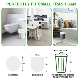 1.2 Gallon Small Trash Bags - 105 Count Unscented Bulk Little Garbage Can Liners Strong Thick 1.2 Gal Plastic Bag for Home Office Kitchen Inwaysin (3 Rolls, Clear White)