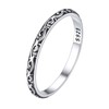 ChicSilver 925 Sterling Silver Ring 2mm Retro Vine Stacking Rings