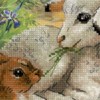Riolis 0051 Pt Lamb and Rabbit Cross Stitch Kit Cotton