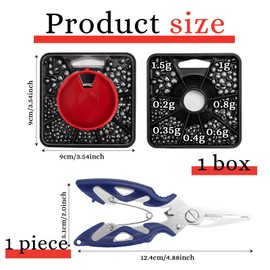 179PCS Split Shot Fishing Weights Set –Complete Fishing Tackle Kit–7-Way Dispenser with Stainless Steel Fishing Pliers – Soft Metal Fishing Weights for Carp & Coarse Angling All Conditions