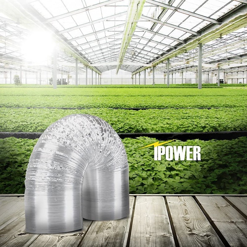 iPower 14 Inch 25 Feet Non-Insulated Flex Air Aluminum Dryer