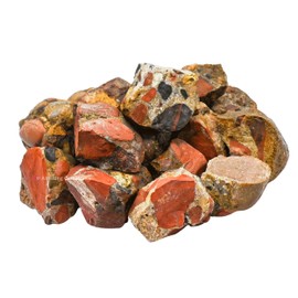 Spotted Jasper Raw Crystals and Healing Stones, Natural Rocks for Tumbling and DIY Raw Stones and Crystals (1 lb)