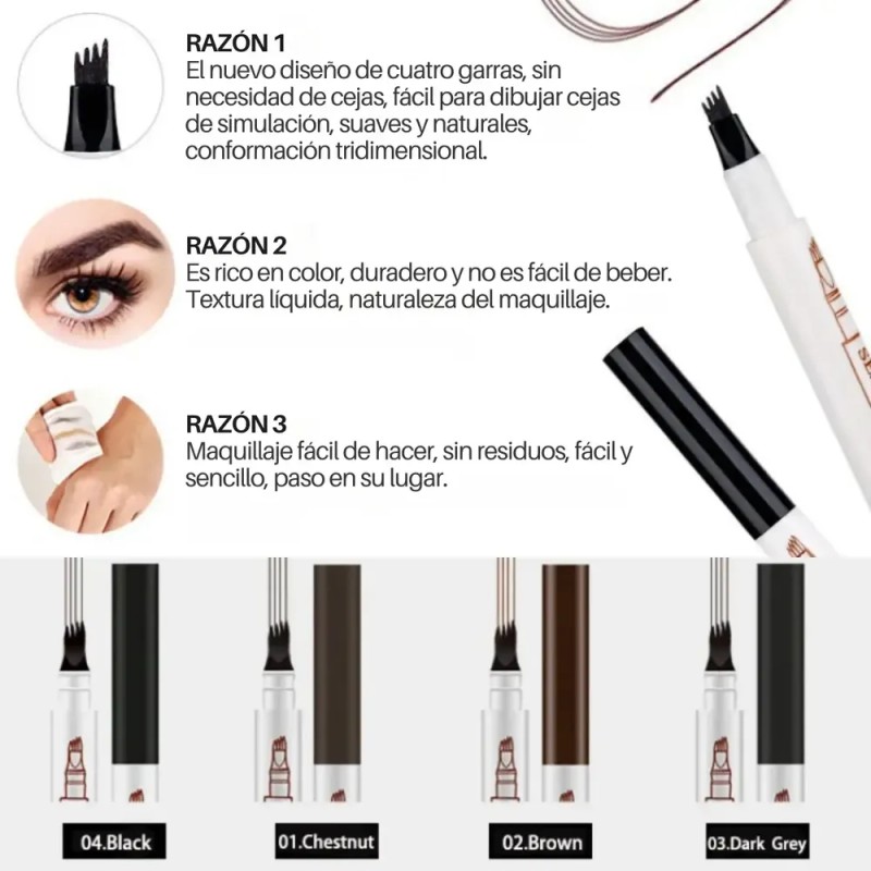Plumón Para Ceja Microblading Aspecto Narutal 1 Pz Delgado F