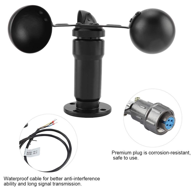 Risegun 0-10V Signal Output Wind Speed Sensor, Aluminium Alloy Anemometer