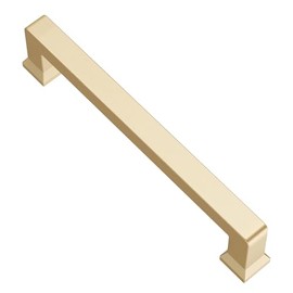 Alzassbg 10 Pack Brushed Gold Cabinet Pulls, 5 Inch(127mm) Hole Centers Modern Cabinet Handles Kitchen Pulls for Cabinets and Drawer AL3043BG