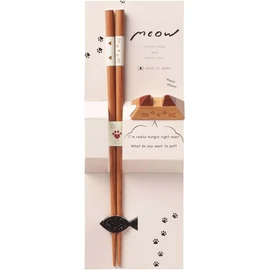 Ishida 60207-5 Miyao Beige Chopsticks and Chopsticks Rest Gift Set with Anti-Slip