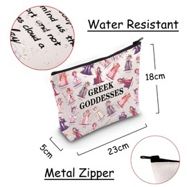 JXGZSO Ancient Greek Goddesses Makeup Bag Greece Travel Gift Greece Souvenir Gift Greek Mythology Lover Gifts Greek Pouch