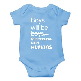 Body de una sola pieza para bebé con texto en inglés "Will Be Kind Human Cute Infant, Azul claro, Recién nacido