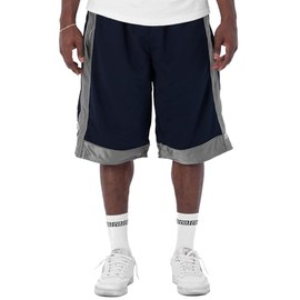 Pro Club Men's Heavyweight Mesh Basketball Shorts, Navy/Gray, 3X-Large
