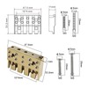 OVSAL Guitar Bridge String Locks Vacuum Gold 5 String Bass