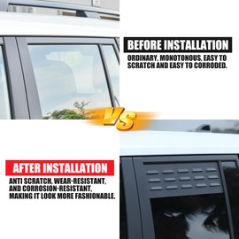 Car Window Air Vent Blinds Compatible with Toyota Land Cruiser 250 Prado J250 LC250 2024 2025, Aluminum Car Side Privacy Window Louvers Sun Shade Cover,Wind Vent Air Deflector Accessories