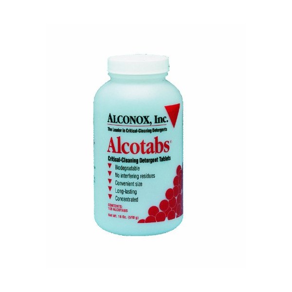 Alconox 1500 Alcotabs Critical Cleaning Effervescent Detergent Tablets (100 Count Bottle)