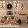 Yuxung 6 Pcs Cabinet Wreath with LED Lights Prelit Lighted