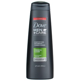 Dove Men + Care 2 in 1 Shampoo & Conditioner, Fresh Clean 12 oz (Pack of 5)