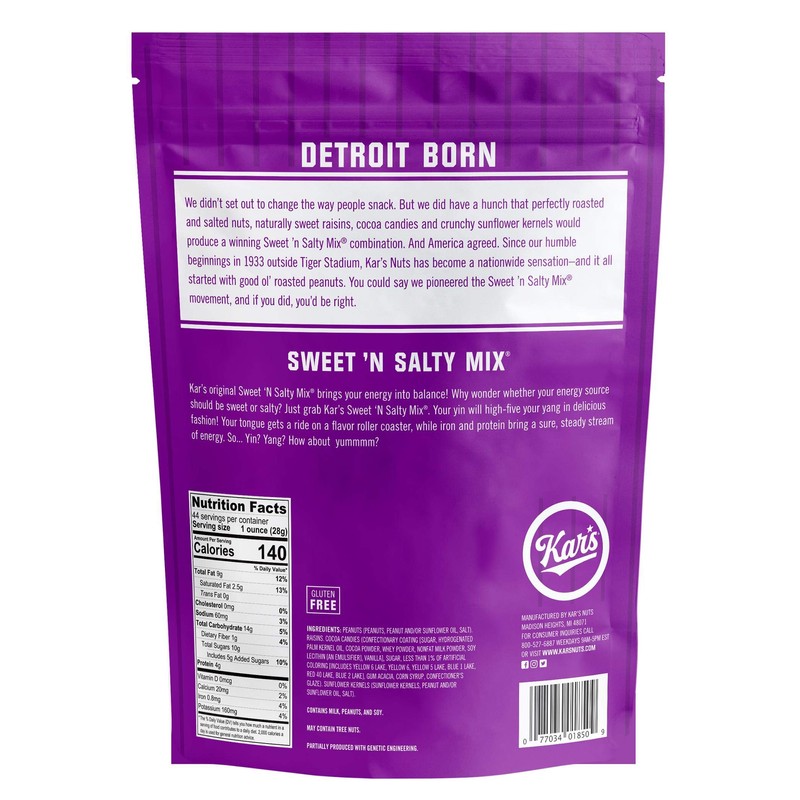 Kar's Nuts Sweet 'N Salty Trail Mix 44oz Resealable Pouch